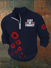 Men's Remembrance Day Lest We Forget Imitation Sweater