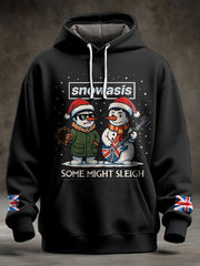 Men's UK Music Lover Funny Christmas Printed Hoodie