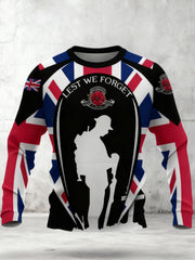 Men's Remembrance Day UK army flag Crew Neck Sweatshirt