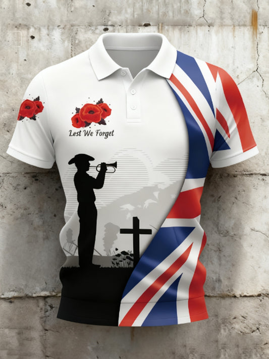 Men's Remembrance Day UK army flag shirt