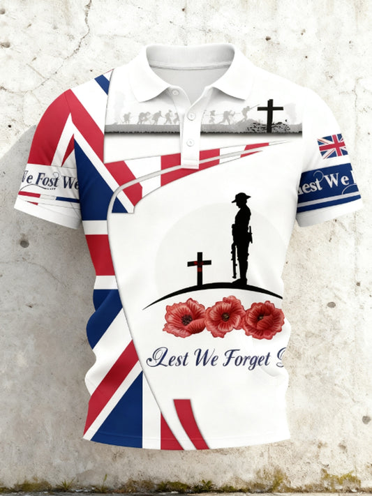 Men's Remembrance Day UK army flag shirt