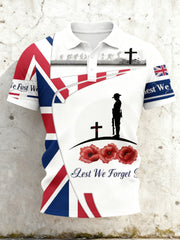 Men's Remembrance Day UK army flag shirt