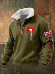 Men's Lest We The Forget baggy zip-up hoodie