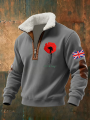 Men's Lest We The Forget baggy zip-up hoodie