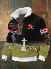 Men's Remembrance Day Lest We Forget Printed Sweatshirt