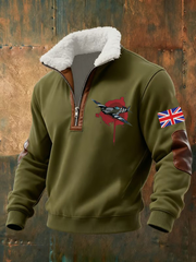 Men's Royal Air Force aircraft baggy zip-up hoodie