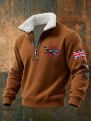 Men's Royal Air Force aircraft baggy zip-up hoodie