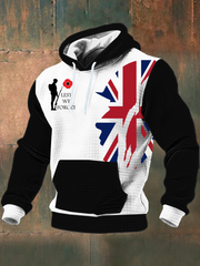 Men's Remembrance Day Lest We Forget  Printed Hoodie