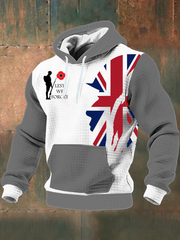 Men's Remembrance Day Lest We Forget  Printed Hoodie