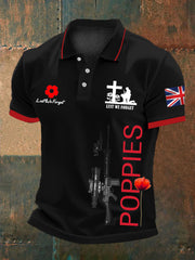 Men's British Remembrance Day polo shirt