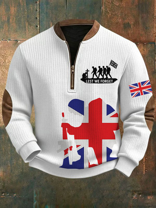 Men's Remembrance Day Lest We Forget Printed Sweatshirt