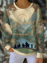 Women's JRR Rings Books Lover Printed Sweatshirt