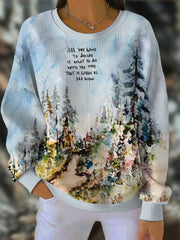 Women's JRR Rings Books Lover Printed Sweatshirt