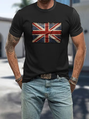 Men's UK Patriotic Flag Printed T-shirt