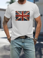 Men's UK Patriotic Flag Printed T-shirt