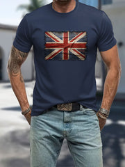 Men's UK Patriotic Flag Printed T-shirt