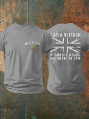Men's British Veteran Retired Printed T-shirt