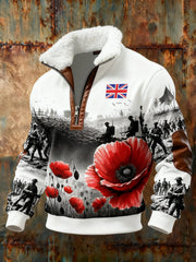 Men's Remembrance Day Lest We Forget Printed Sweatshirt