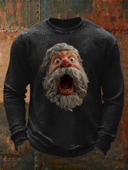 Men's Santa Claus Waffle Long Sleeve T-Shirt