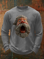 Men's Santa Claus Waffle Long Sleeve T-Shirt