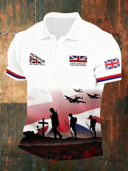 Men's Remembrance Day Lest We Forget Printed Shirt