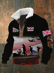 Men's Remembrance Day Lest We Forget Printed Sweatshirt