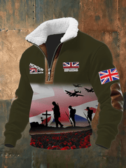 Men's Remembrance Day Lest We Forget Printed Sweatshirt