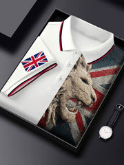 Men's Vintage England Flag Lion Casual Shirt