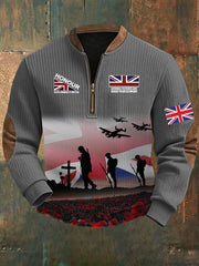 Men's Remembrance Day Lest We Forget Printed Sweatshirt