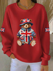 Women's British style  Print Casual Sweatshirt