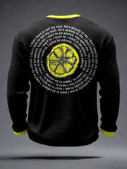 Men's I Wanna Be Adored Lemon Roses Music Lover Printed Waffle Tops