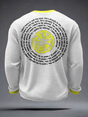 Men's I Wanna Be Adored Lemon Roses Music Lover Printed Waffle Tops