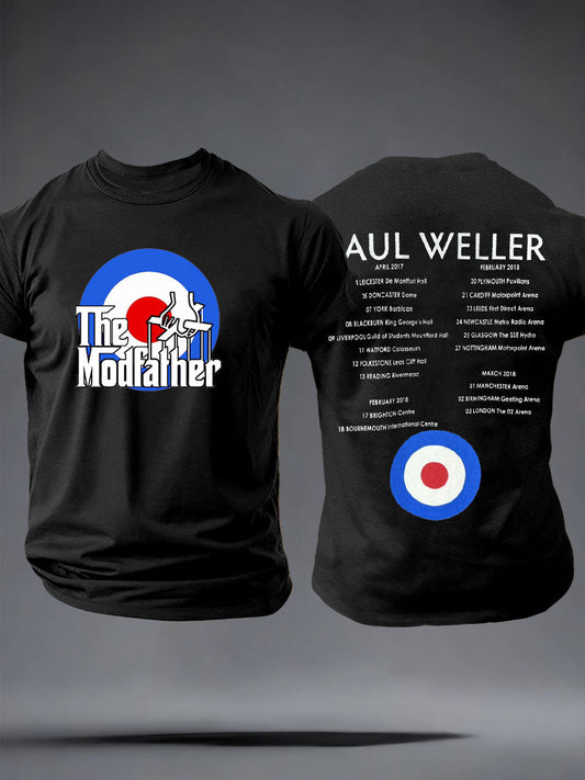Men's The Modfather Paul Weller imitation cotton short-sleeved T-shirt