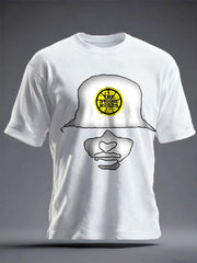 Unisex Lemon Roses Music Lover Printed T-shirt