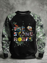 Men's Lemon Roses Music Lover Printed Sweatshirt