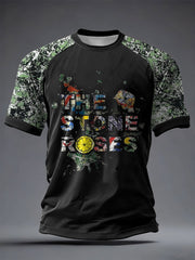 Unisex Lemon Roses Music Lover Printed T-shirt