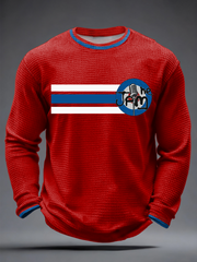 Men's Modfather UK Music Mods Lover Waffle Long Sleeve T-Shirt