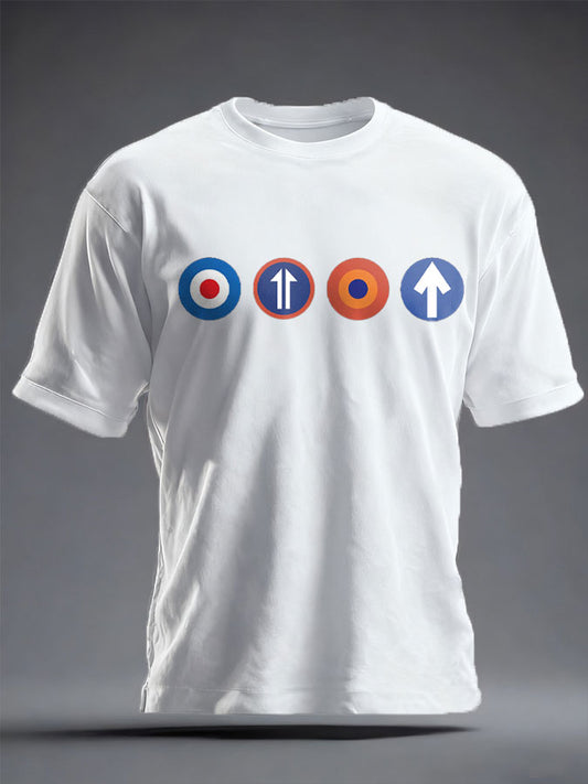 Unisex UK Mod Music Lover Printed T-shirt