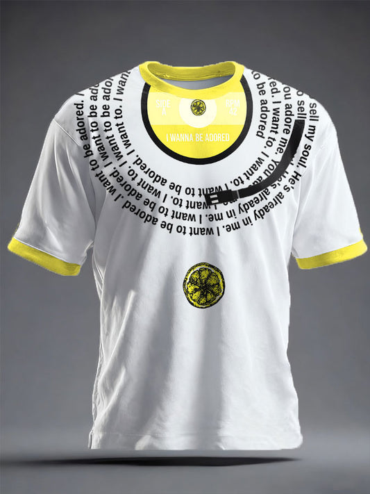 Unisex UK Lemon Mod Music Lover Printed T-shirt