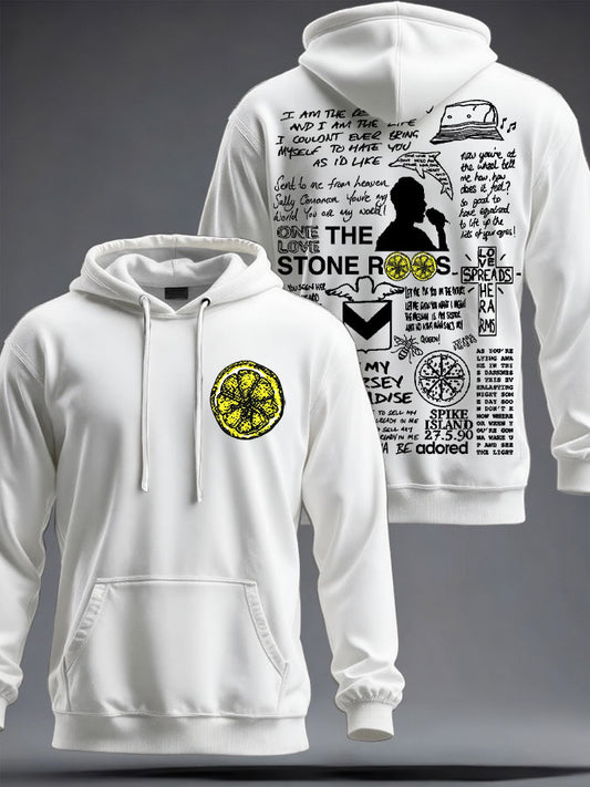 Unisex UK Lemon Mod Music Lover Printed Hoodie