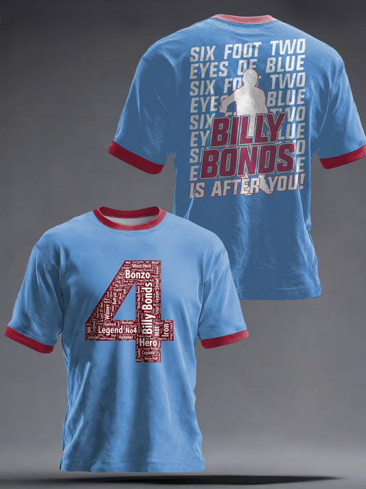 Unisex UK Football Lover Billy Legend Printed T-shirt