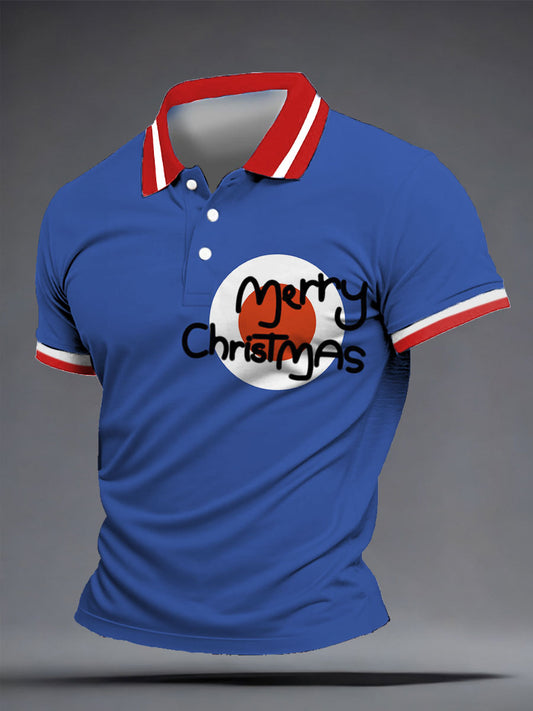 Men's UK Mods Music Lover Christmas Printed Casual Tops