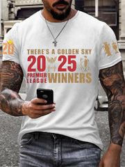 Men's Football 24/25 20th Champion Printed T-shirt