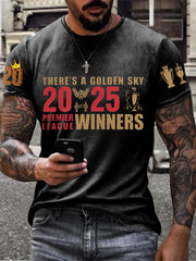 Men's Football 24/25 20th Champion Printed T-shirt
