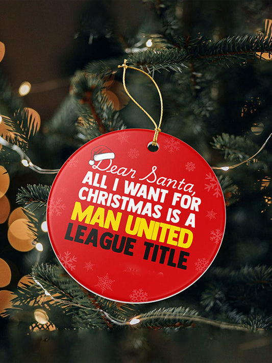 UK Football Lover Christmas Printed Decoration