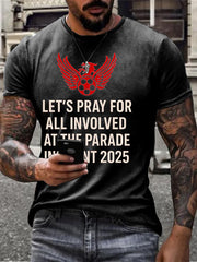 Men's Pray For All Involved British Soccer Printed T-shirt