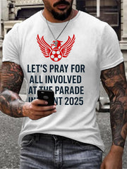 Men's Pray For All Involved British Soccer Printed T-shirt