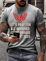 Men's Pray For All Involved British Soccer Printed T-shirt
