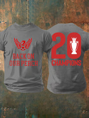 Men's Football 24/25 20th Champion Printed T-shirt