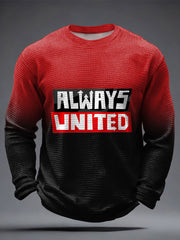 Men's UK Football Lover United Red Devil Printed Waffle Tops